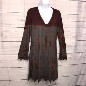 Yak N' Yeti Tie Dye Distressed Boho Dress Sz.Small